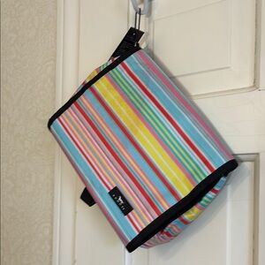 Colorful Striped Hanging Toiletry Bag